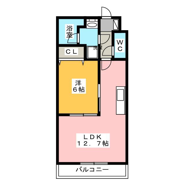 NY ESPERANSAII(1LDK/1階)の間取り写真