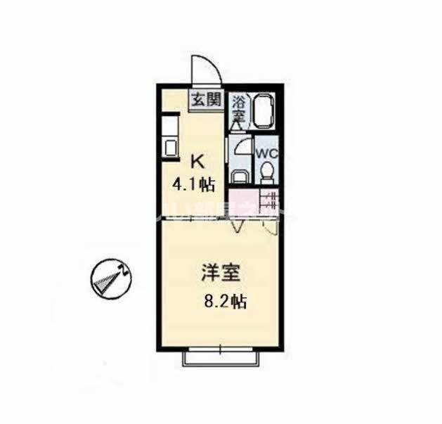 カーサクレールA(1K/2階)の間取り写真