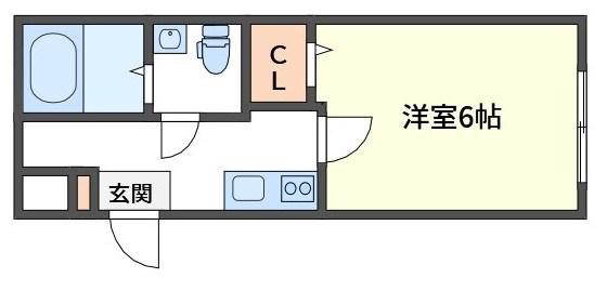 PARK AVENUE 城北中央公園(ワンルーム/3階)の間取り写真