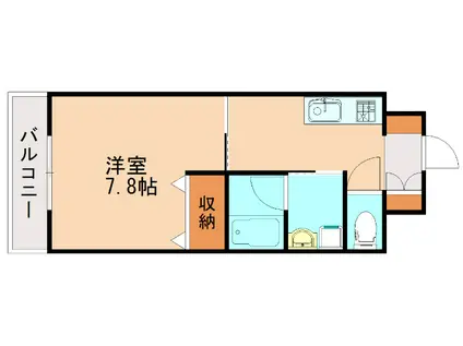 オークマンション柏の森(1K/3階)の間取り写真