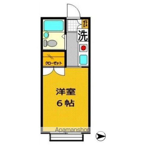 西戸部ダイヤモンドパレス(ワンルーム/2階)の間取り写真