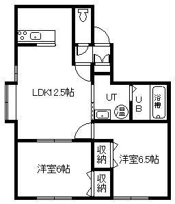 ビクトリー神居(2LDK/2階)の間取り写真