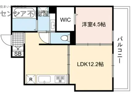 サウスメゾンサフィニア(1LDK/1階)の間取り写真
