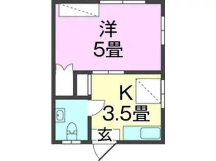 大光不動産BLDG.7(1K/2階)の間取り写真