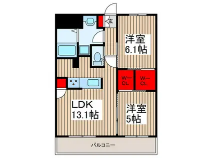 コイケレジデンス(2LDK/4階)の間取り写真