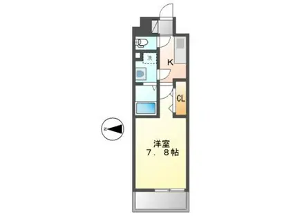 エスリード金山リュクス(1K/11階)の間取り写真