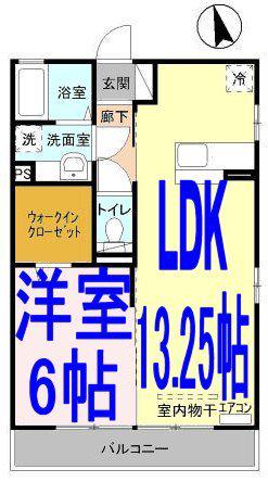ピュアオール3(1LDK/3階)の間取り写真