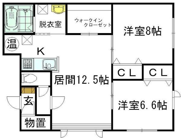 旭町さくらんぼ (2LDK/2階)の間取り写真