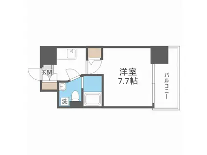 SERENITE本町エコート(1K/4階)の間取り写真