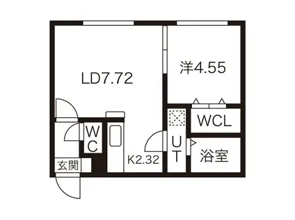 ECOA北27条(1LDK/4階)の間取り写真