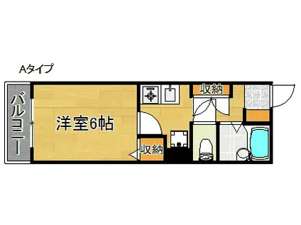 アライブ滝本(1K/1階)の間取り写真