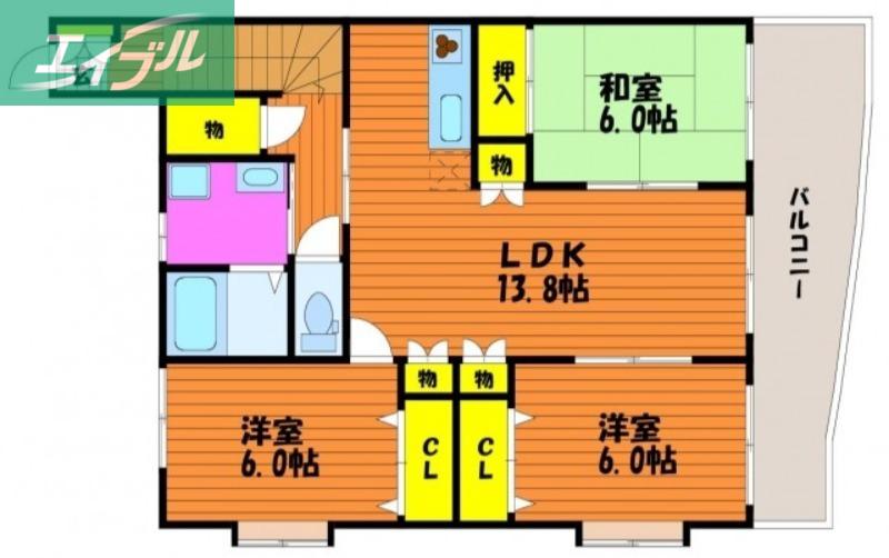 アネシス(3LDK/1階)の間取り写真