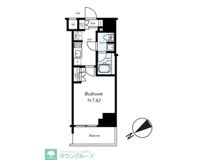 ARCOBALENOKAWASAKI(1K/5階)の間取り写真