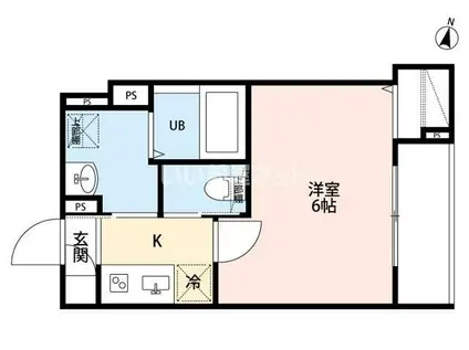 ROBOT HOME 西都賀(1K/2階)の間取り写真