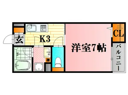BITTER(1K/3階)の間取り写真