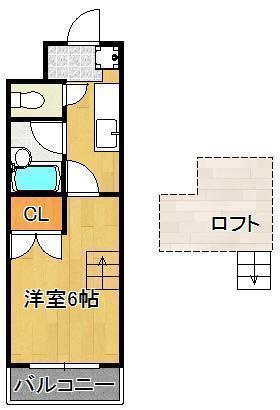 エスズイン(1K/4階)の間取り写真