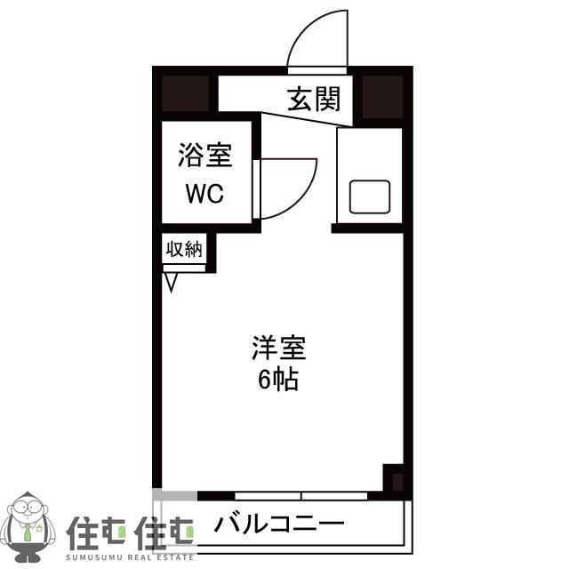 FESTA80(ワンルーム/5階)の間取り写真
