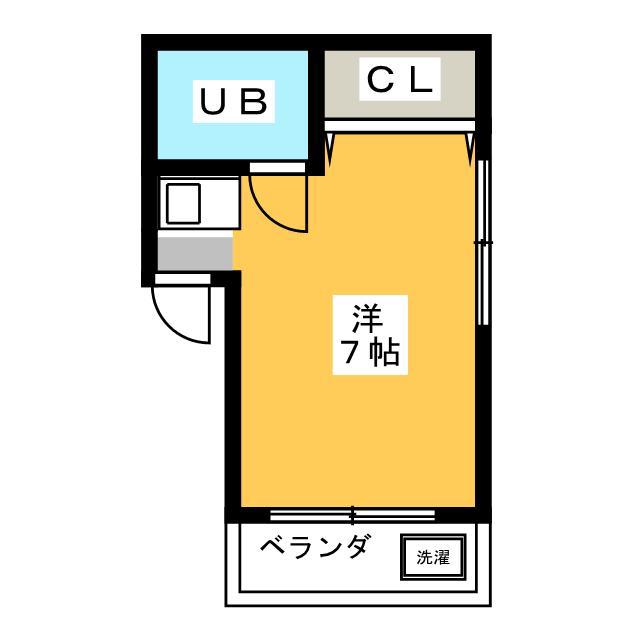 パークテラス竹野(ワンルーム/2階)の間取り写真