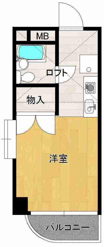 ルシール6(ワンルーム/5階)の間取り写真