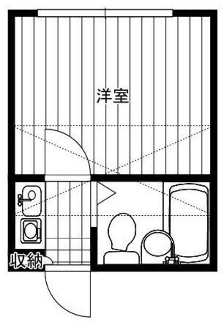 プラザ久我山(1K/2階)の間取り写真