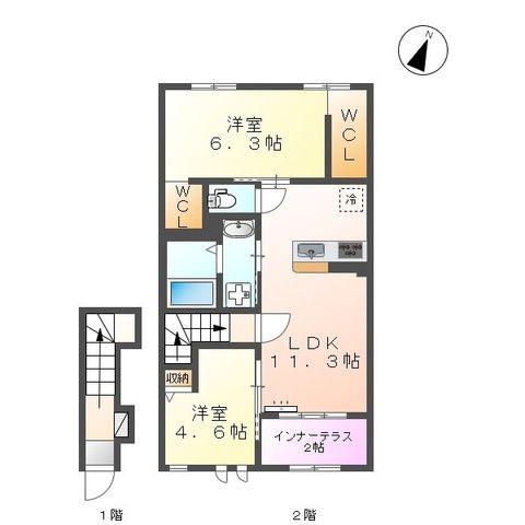 FIDELITY(2LDK/2階)の間取り写真