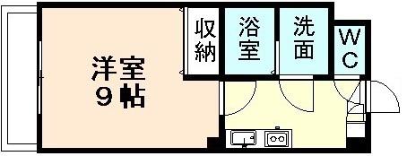 シャンブール(1K/1階)の間取り写真