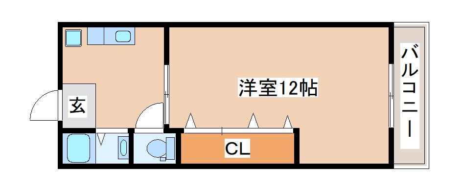 須磨南ハイツ(2DK/4階)の間取り写真