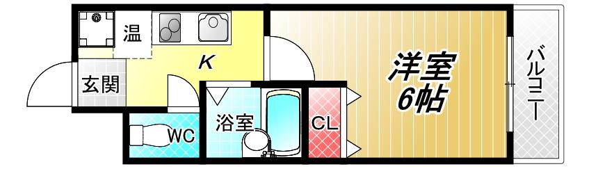 SEPTILE佐堂(1K/1階)の間取り写真