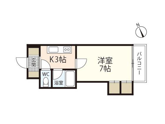 EPOCH21(1K/2階)の間取り写真