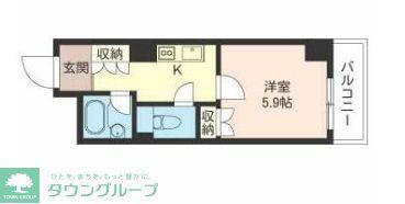 LASANTE川崎(1K/10階)の間取り写真