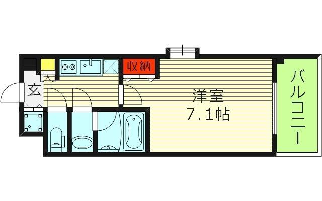 SK RESIDENCE城北(1K/5階)の間取り写真