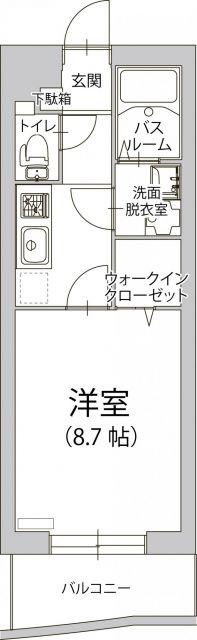 クーチャ万願寺(1K/2階)の間取り写真
