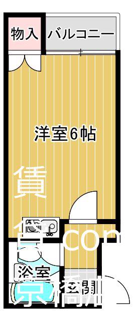 富尾マンション(1K/2階)の間取り写真