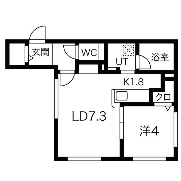 BRANCHEE N22(1LDK/2階)の間取り写真