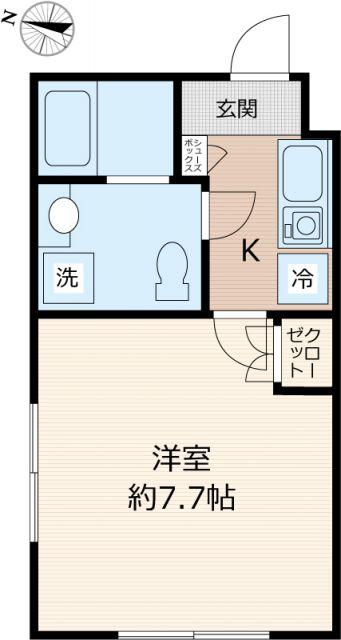 HACO(1K/3階)の間取り写真