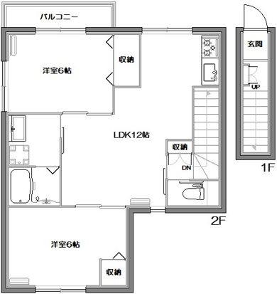 シエル西荻北(2LDK/2階)の間取り写真