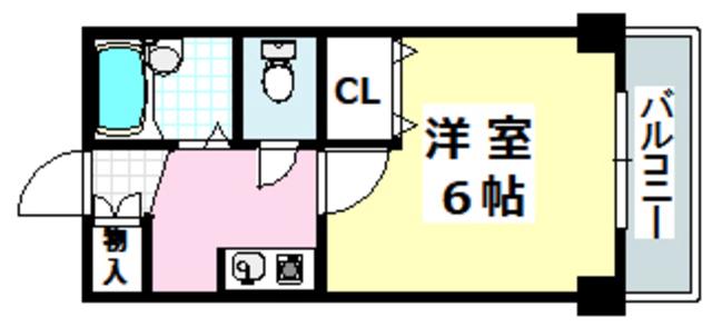 エクセル稲葉町(1K/5階)の間取り写真
