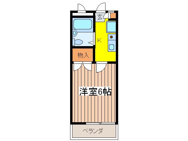 ハイツMURAOKA(1K/1階)の間取り写真