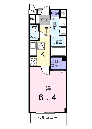 SCRAMBLE OASIS(1K/1階)の間取り写真