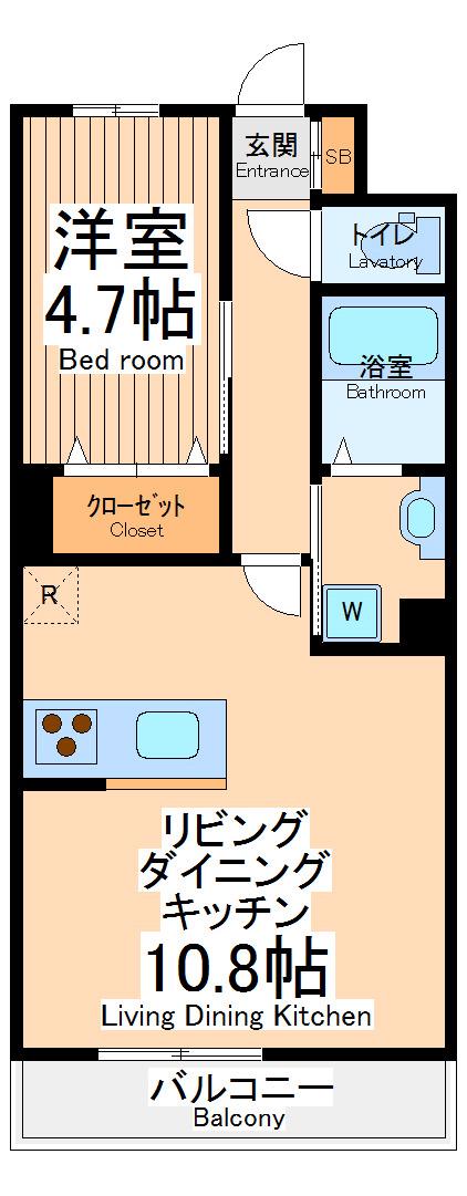 パルテノン(1LDK/3階)の間取り写真