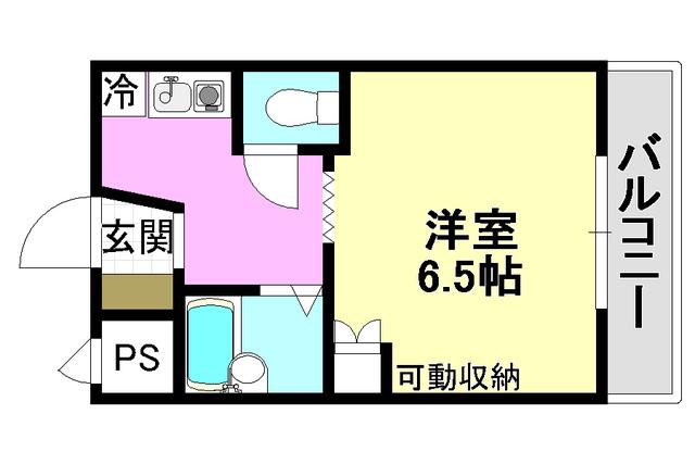 レガーロハイム5番館(1K/2階)の間取り写真