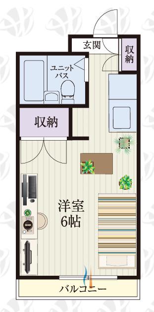 BCASA鶴見RE-BORN(ワンルーム/1階)の間取り写真