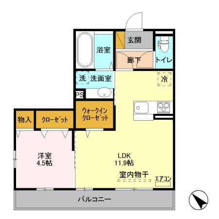 ルミエール(1LDK/3階)の間取り写真