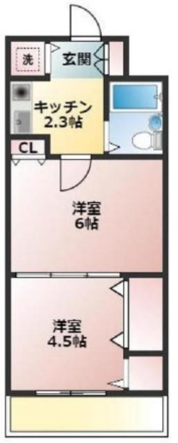 ホーユウコンフォルトお花茶屋(2K/4階)の間取り写真