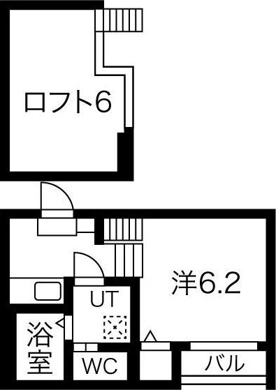 CATHBHARR車道(1K/1階)の間取り写真