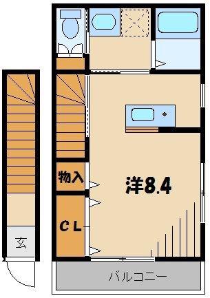 バルナバモーセ(ワンルーム/2階)の間取り写真