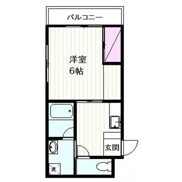 高野ハイツ(1K/2階)の間取り写真