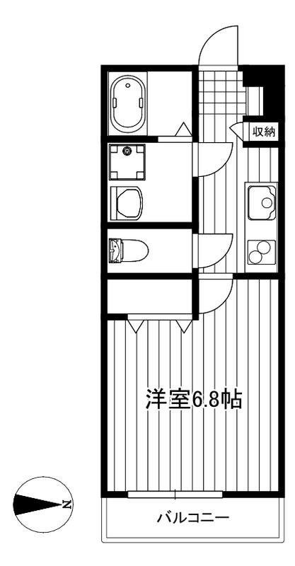 エスカイヤーIII(1K/1階)の間取り写真