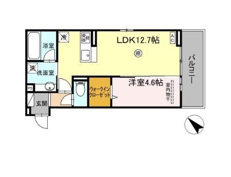 ヴィバーチェ(1LDK/2階)の間取り写真