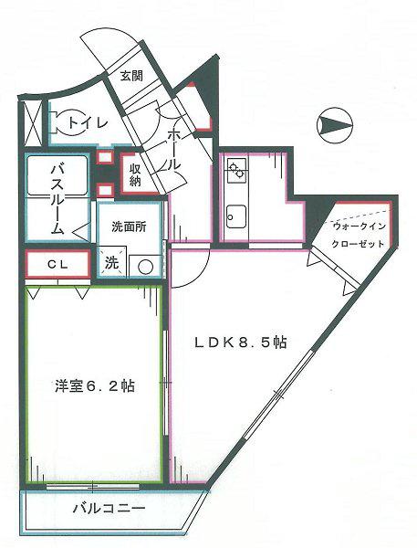 ベネチアーノ(1LDK/3階)の間取り写真